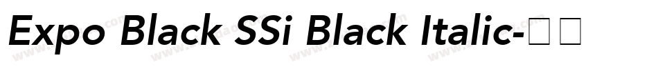 Expo Black SSi Black Italic字体转换